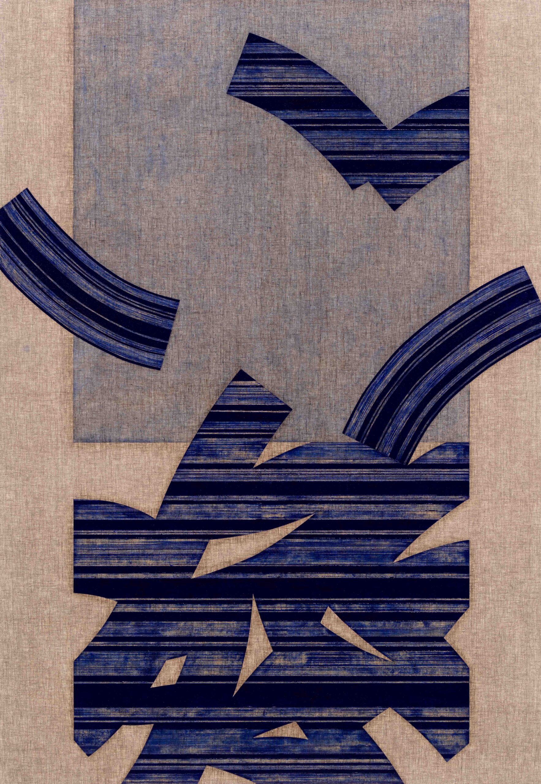 The Blue Flower[Night Rain], 2022, oil on canvas, 162x112cm