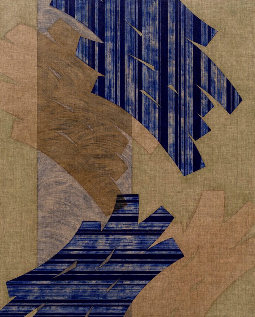 The Blue Flower/Wind, 2025, oil on canvas, 162x130cm
